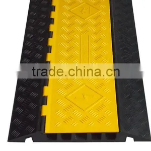 Pvc and Rubber 5 Channel Cable Protector for Truck Hose 5 Channel Rubber Cable Cross Stage Cable Protector thumbnail-1