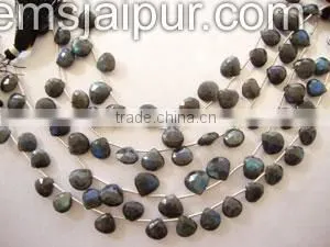 Wholesale Fine Quality Labradorite Far Faceted Heart Beads thumbnail-1