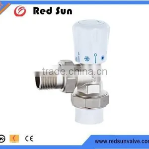 HR5020 Brass Drain Angle Chrome Radiation Valve thumbnail-1