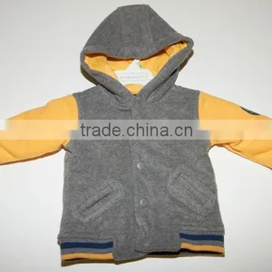 Grey & Yellow Kids Varsity Jackets thumbnail-1