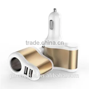 Dual Port Car Cigarette Lighter Socket Adapter Charger for Iphone thumbnail-1