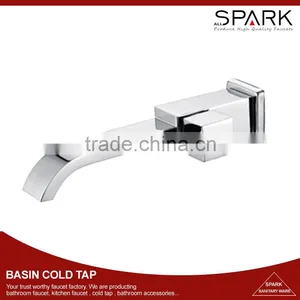 Square Chrome Brass Wall-in Lavatory Cold Tap for Public Use thumbnail-1