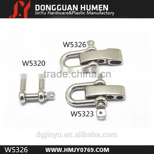Stainless Steel d Ring Shackle , Adjustable Survival Shackle With Adjuster Bar thumbnail-3