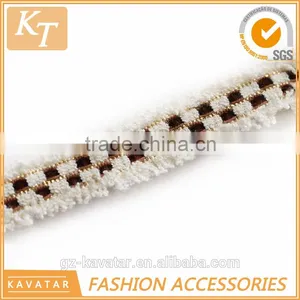 Top Quality Check Pattern Lace Trimming With Fringe thumbnail-5