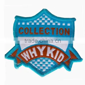 Wholesale Custom Merrow Edged Woven Patches for Clothing thumbnail-1