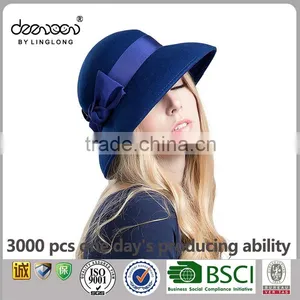 Royal Cloche Hat Wholesale Women Wool Felt Hat thumbnail-1