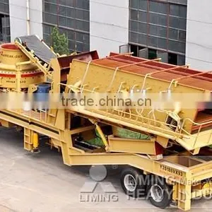 LIMING Small Scale Tire & Crawler Type Ore Mobile Jaw Crusher Quarry Machine thumbnail-2