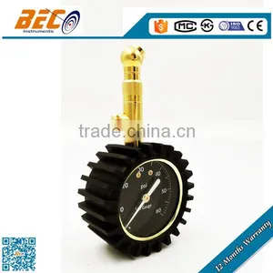 BECO 2" Heavy Duty Tire Pressure Gauges Supplier Black Dial 0-60psi thumbnail-1
