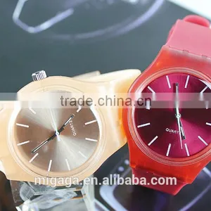 Women Fashion Hand Watch Silicone Watch Interchangeable Plastic Case Stainless Steel Back Quartz Plastic Watch Wrist Watch thumbnail-3