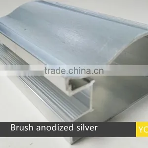 Brush Anodized Silver Finish Extruded Aluminum Profile thumbnail-1
