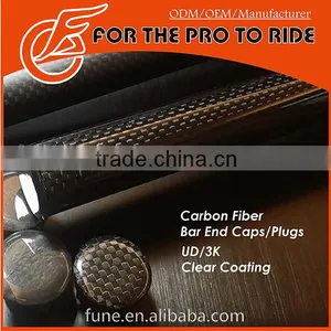 Monocoque Bar End Plugs Caps Carbon Fiber ROAD BIKE 5g in Pair thumbnail-1