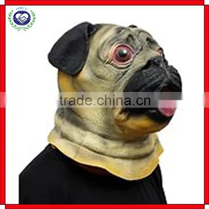 Hot Selling Full Face Pug Dog Latex Full Head Mask thumbnail-1