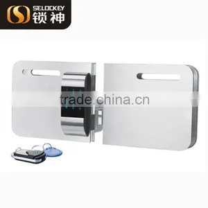 Smart Electronic Lock. Wireless Lock for Glass Door(Double Door) (LY15CR2-11BM) thumbnail-1