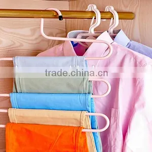 S-type Metal Pants Hangers,Closet Storage for Jeans Trousers Space Saver Storage Rack Quality Choice thumbnail-4