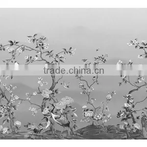 New Printing Special Effect Wallpaper, Pastoral Bird Wall Covering for Home Deco , Coordinating Wallcovering Dealer thumbnail-1