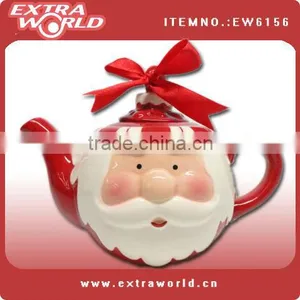 Santa Ceramic Christmas Coffee Pot thumbnail-1