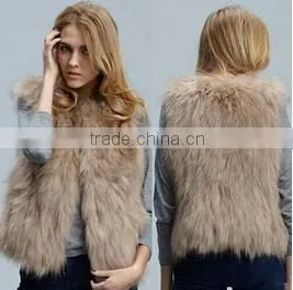 Luxury Womens Fox Faux Fur Vest Coat Sleeveless Short Waistcoat Quality Choice thumbnail-2