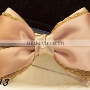 Satin Ribbon & Lace Material Made In China Fancy Hair Clips Girls Hair Bows thumbnail-6