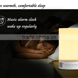 New Gift Portable Led Lamp Bluetooth Mini Wireless Speaker With Alarm tf Card Time Setting thumbnail-4