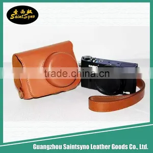Wholesale Price Leather Digital Camera Case Bag With Strap,waterproof Camera Bag thumbnail-1