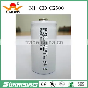 Nicd C 2500mAh Rechargeable Battery / 1.2V Ni CD Rechargeable Battery thumbnail-1