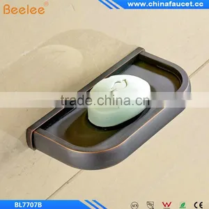 Oil Rubbed Bronze Bathroom Wall Mounted Black Brass Material Soap Dishes Soap Holder thumbnail-1