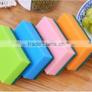 Custom Wholesale Promotional Kitchen Cleaning Non-abrasive Nylon Green Dish Non-scratch Sponge Scouring thumbnail-1