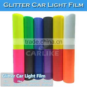 SINO CAR STICKER 12"x394" Headlights Tinted Glitter Car Wrapping Paper thumbnail-6