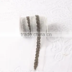Embroidery Beads Lace Trims For Bridal Dress Applique thumbnail-1