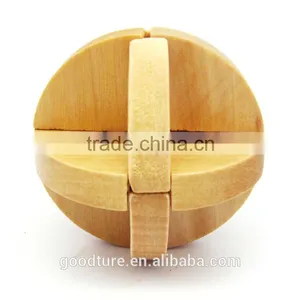 2015 Hot Sale Wooden IQ Intelligent Puzzle Magic Puzzle Kongming Lock Brain Teaser Model Number GAD1077 thumbnail-1