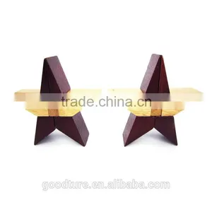 2015 Hot Sale Wooden IQ Intelligent Puzzle Magic Puzzle Kongming Lock Brain Teaser Model Number GAD1129 thumbnail-2