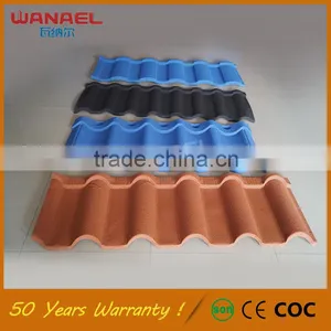Guangzhou Roofing Shingles Wanael Nolan 2016 New Style USA Roof Tile, Colorful Stone Coated Steel Roofing Tile thumbnail-6
