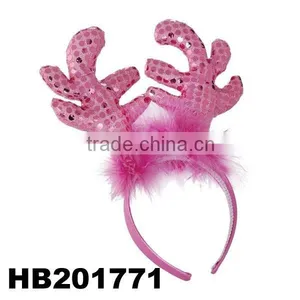 Black Animal Reindeer Antler Metal Headband for Kids thumbnail-3