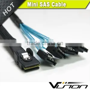 MINI SAS SFF-8087 To 4 SATA 90 Degree Angled Type HDD Cable 100cm thumbnail-2
