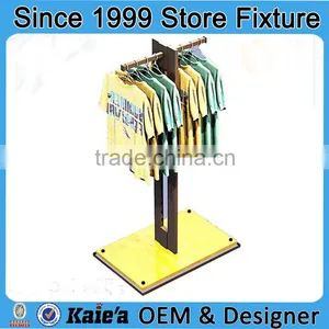 Yellow Flooring Display Rack Design Clothing Display Rack for Sale thumbnail-4