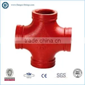 Ductile Iron Cross (grooved+threaded) Pipe Fitting thumbnail-1