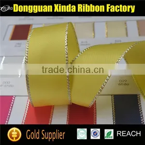 Sliver or Gold Wholesale Custom Satin Ribbon Wired thumbnail-4
