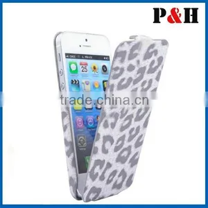 Smooth Surface Protective New Case for Iphone Leopard Flip pu Leather Case Cover thumbnail-2