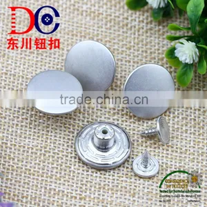 Hot Sale Factory Price Silver Jeans Button Jean Jacket Metal Button thumbnail-1