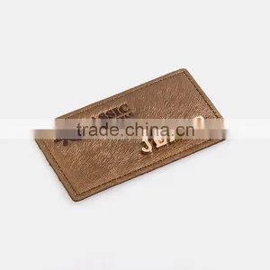 Jeans PU Leather Patch Metal Logo Plate Hat Beanies Patch thumbnail-2