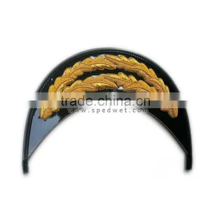 Military Uniform Peak Cap | Hand Embroidery Bullion Peak Caps | Officer Round Shap Peak Cap thumbnail-1