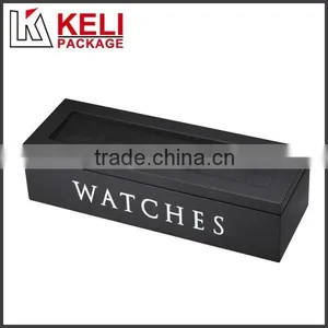 White Wooden Watch Box With Window for Five Watches Use thumbnail-3