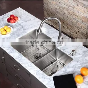 Undermount 60/40 Double Bowl 16 Gauge Stainless Steel Kitchen Sink for Prefab Homes thumbnail-6