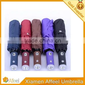 High Quality 3 Folding Auto Open and Close Umbrella Led Light thumbnail-1