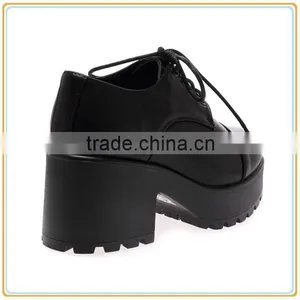 WOMENS LADIES CHUNKY CLEATED PLATFORM MID BLOCK HEEL ANKLE CASUAL SHOES thumbnail-4