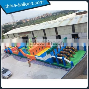 Inflatable Jungle Adventure Obstacle Course/ 50m Giant Inflatable Running Obstacle for Sale thumbnail-1