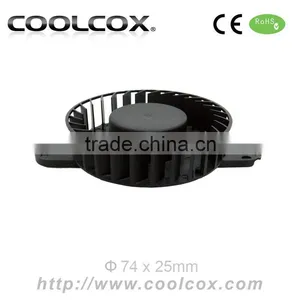 CoolCox Diameter 74x25mm Frameless Blower Fan,application for Mini Refrigerator thumbnail-1