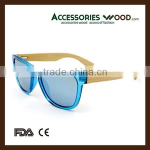 Smoke,Blue,Red,Green,Yellow,Purple,Brown Lenses Color and Bamboo/wood Arms Material Sunglasses thumbnail-1