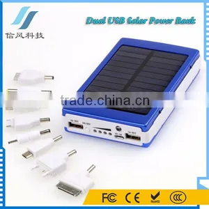 6000mAh External Dual USB Solar Power Bank for IPhone for IPad for Android Phone thumbnail-1