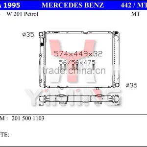 Auto Radiator W201 82 MT OEM 2015001103 thumbnail-1